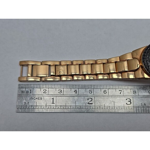 Bronzo Italia Womens Rose Gold Bracelet Watch MOP Dial Crystal Bezel New Battery - Picture 9 of 10